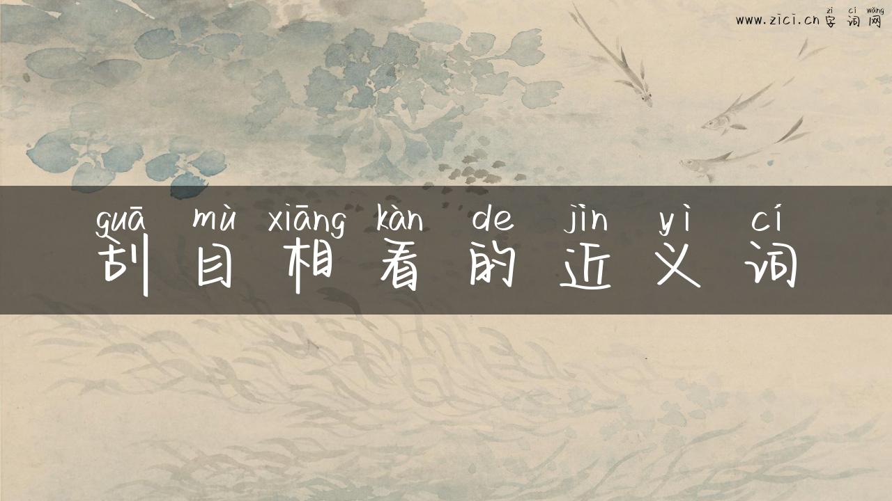 刮目相看的近义词