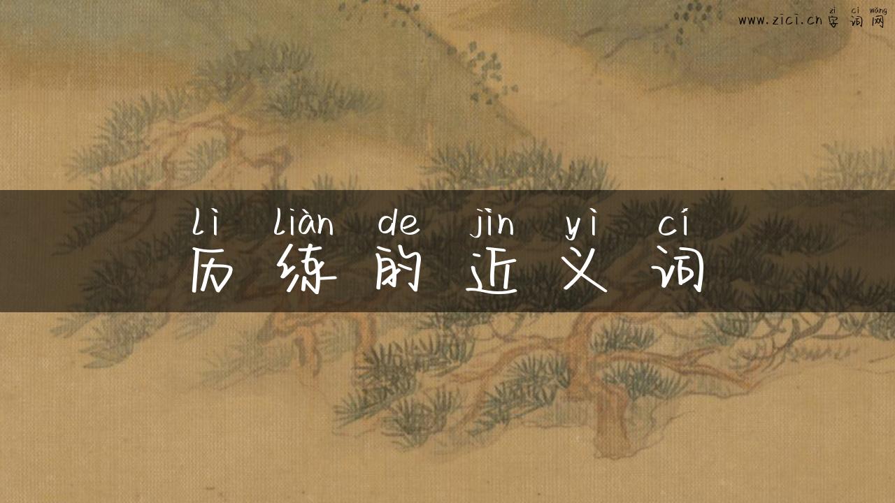 历练的近义词