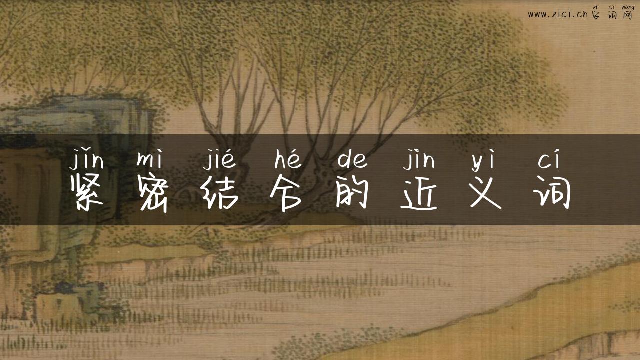 紧密结合的近义词