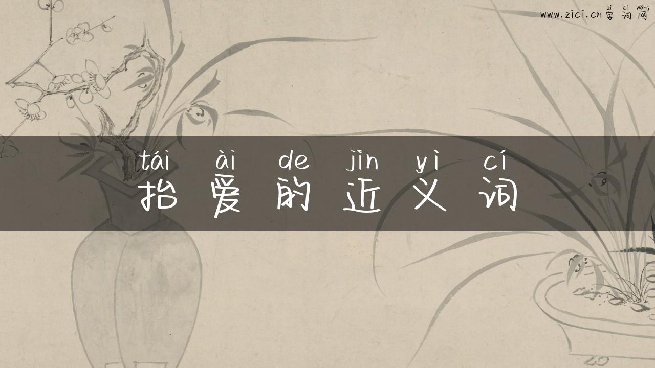 抬爱的近义词