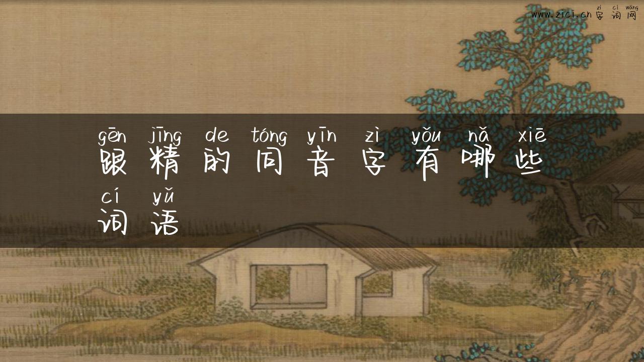 跟精的同音字有哪些词语