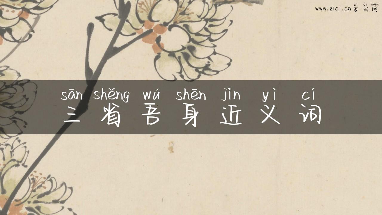三省吾身近义词