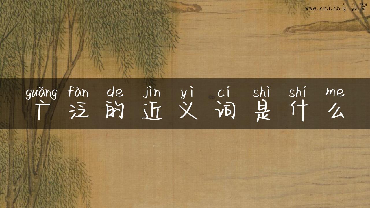 广泛的近义词是什么