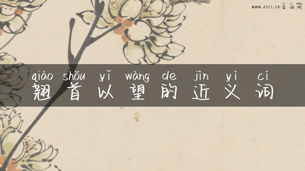 翘首以望的近义词