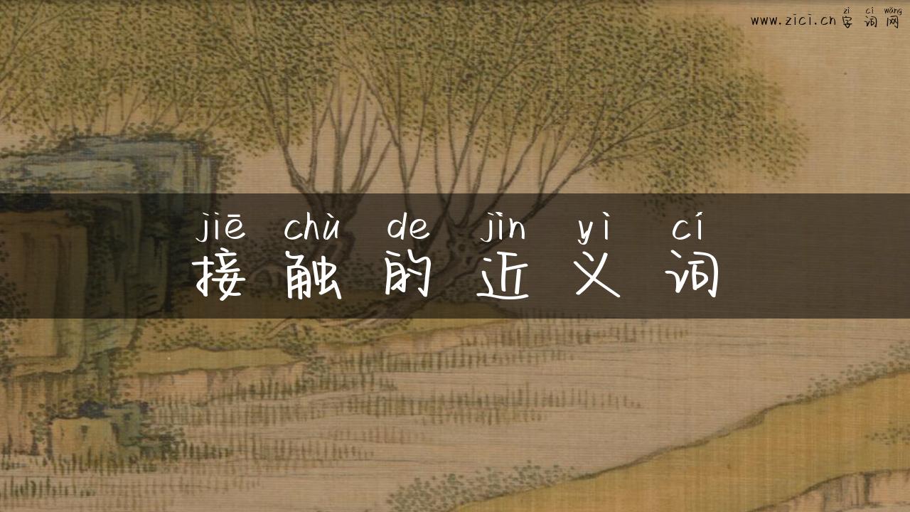接触的近义词