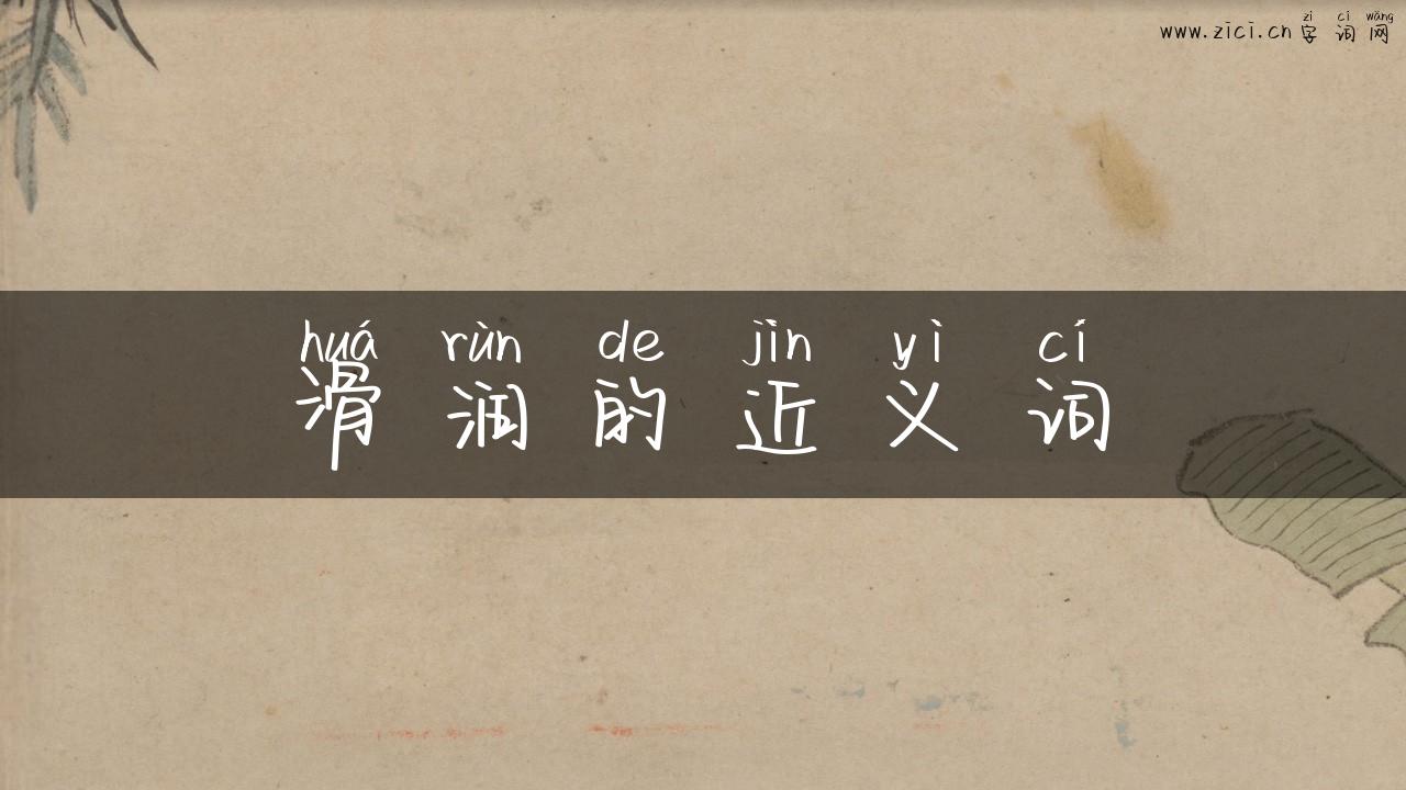滑润的近义词