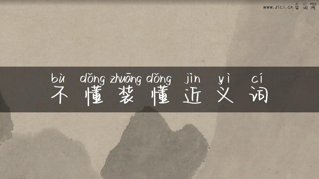 不懂装懂近义词