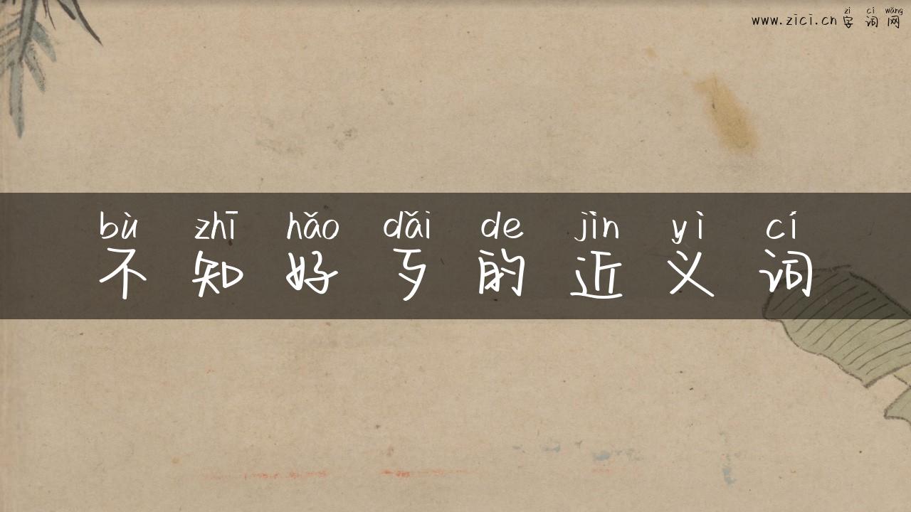 不知好歹的近义词