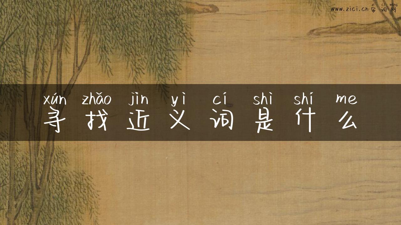 寻找近义词是什么
