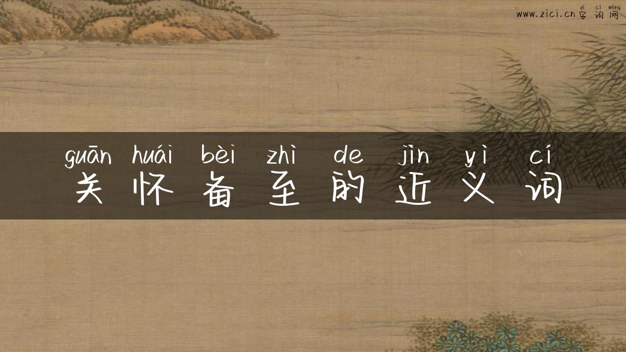 关怀备至的近义词