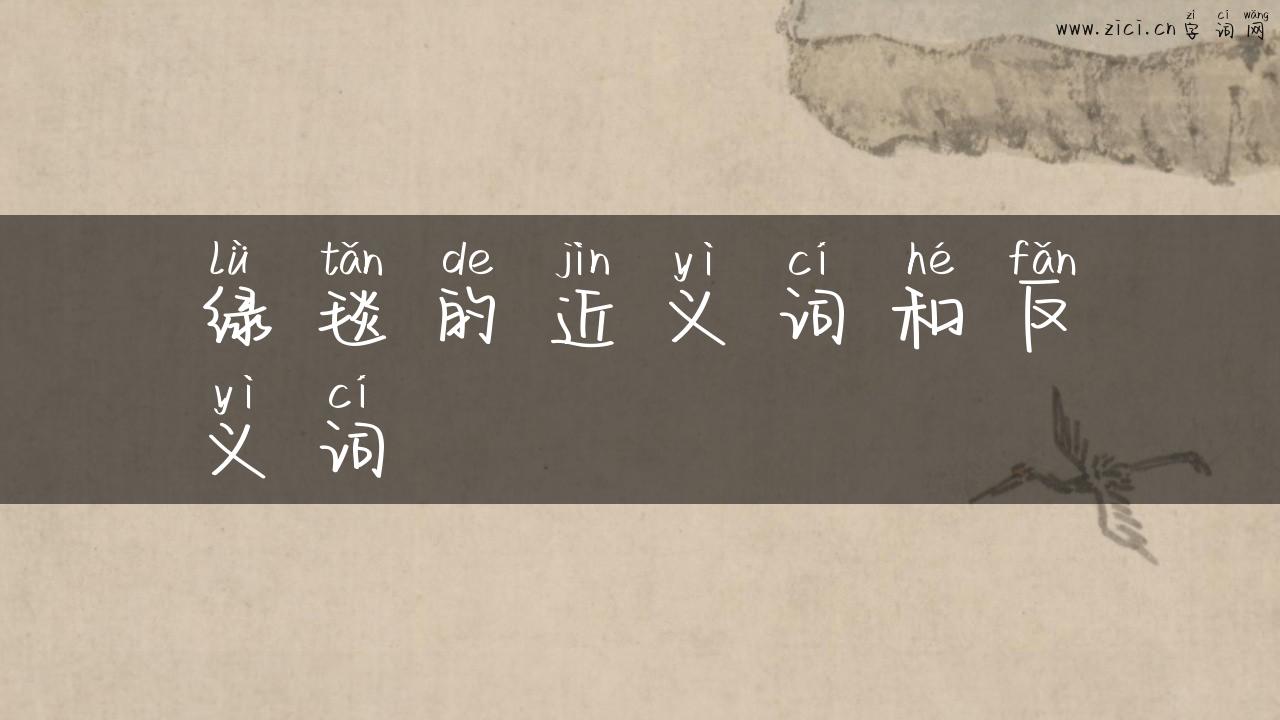绿毯的近义词和反义词