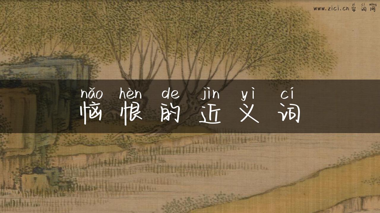 恼恨的近义词