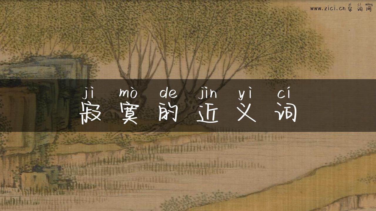 寂寞的近义词