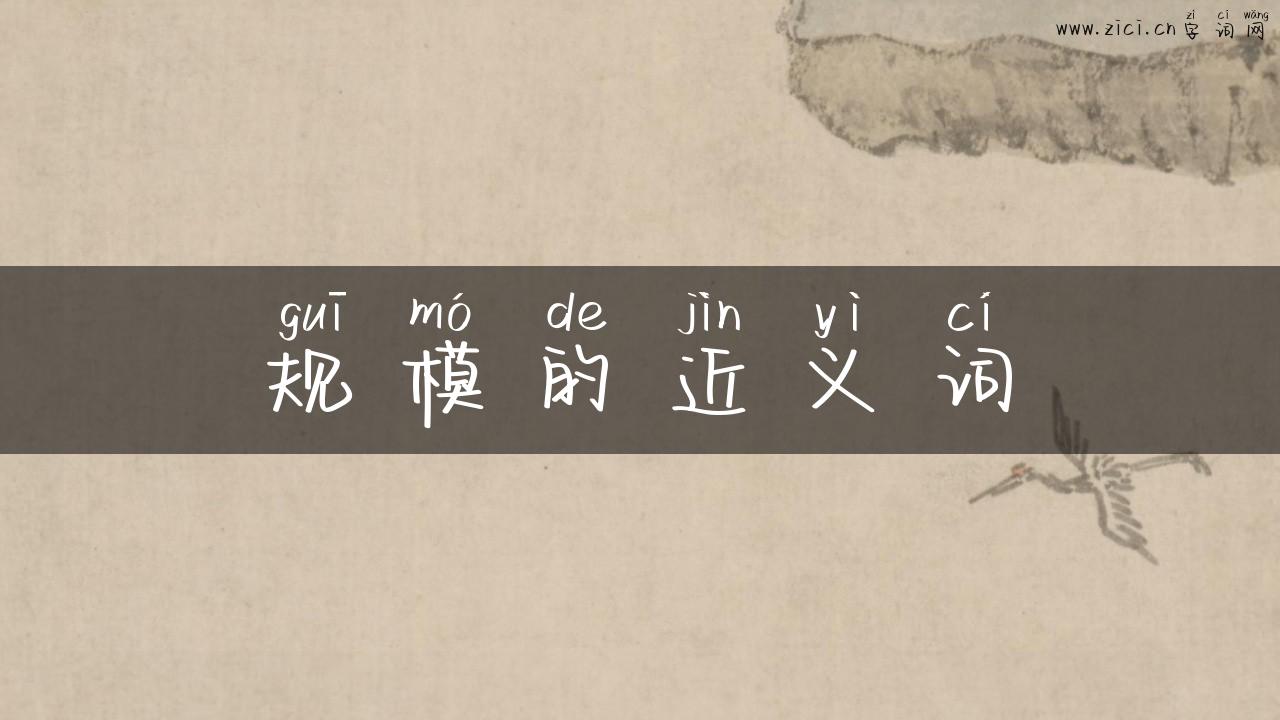 规模的近义词