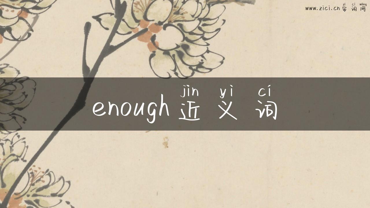 enough近义词