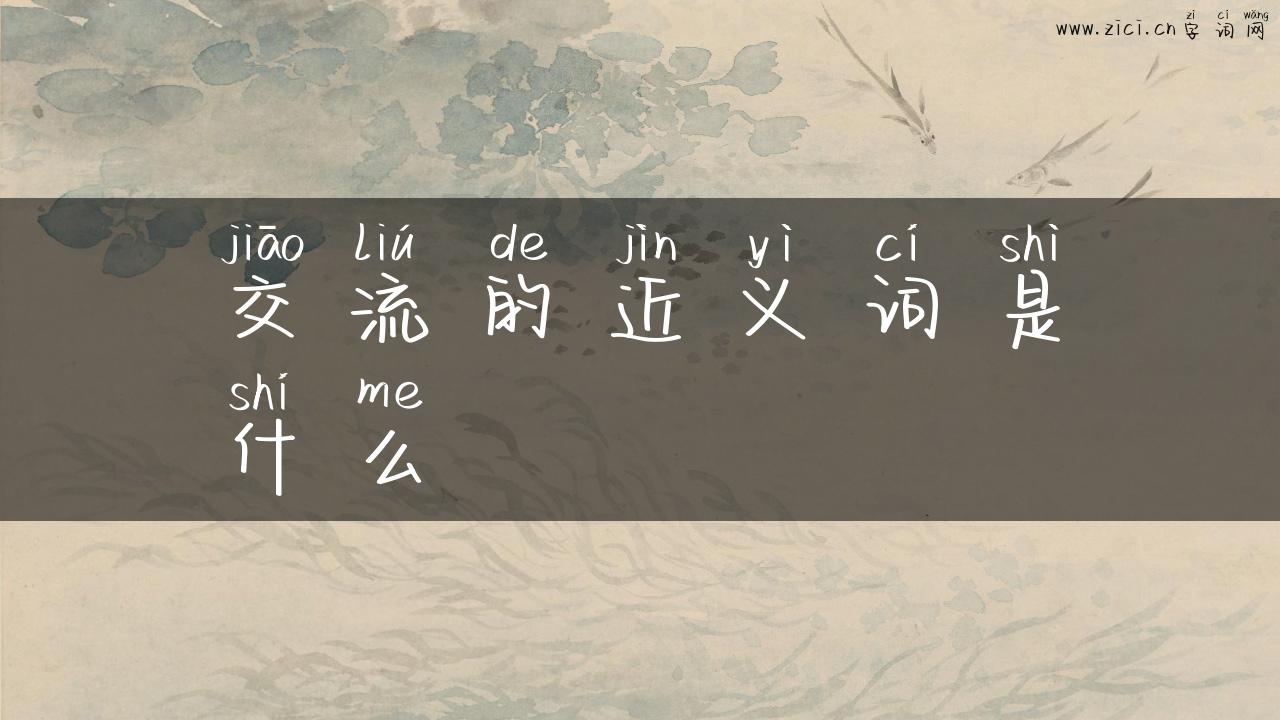交流的近义词是什么