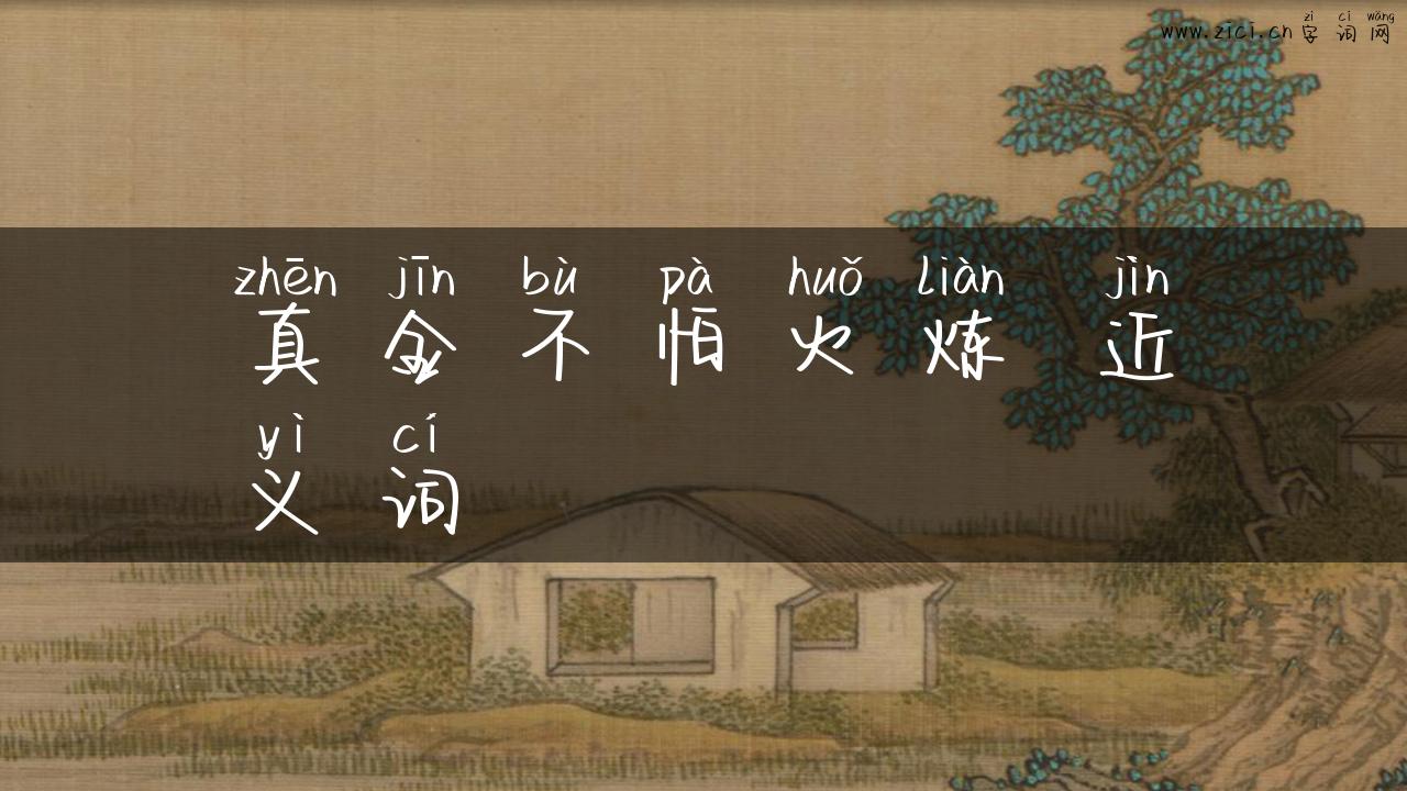 真金不怕火炼 近义词