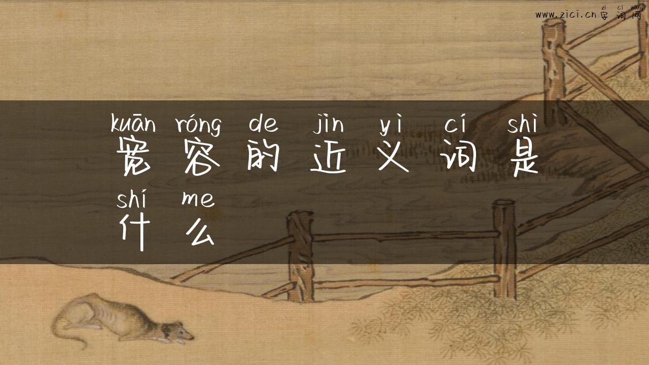 宽容的近义词是什么