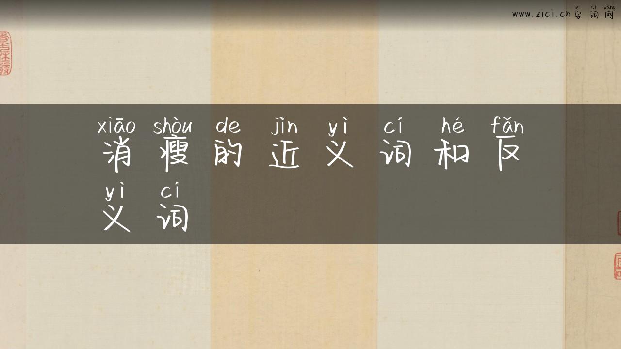 消瘦的近义词和反义词