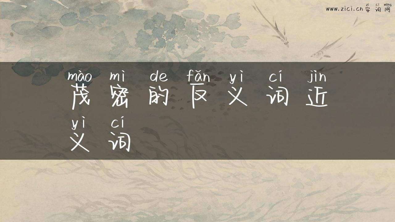 茂密的反义词近义词