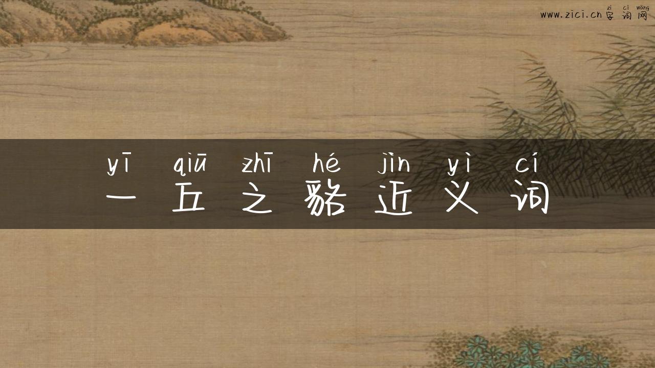 一丘之貉近义词