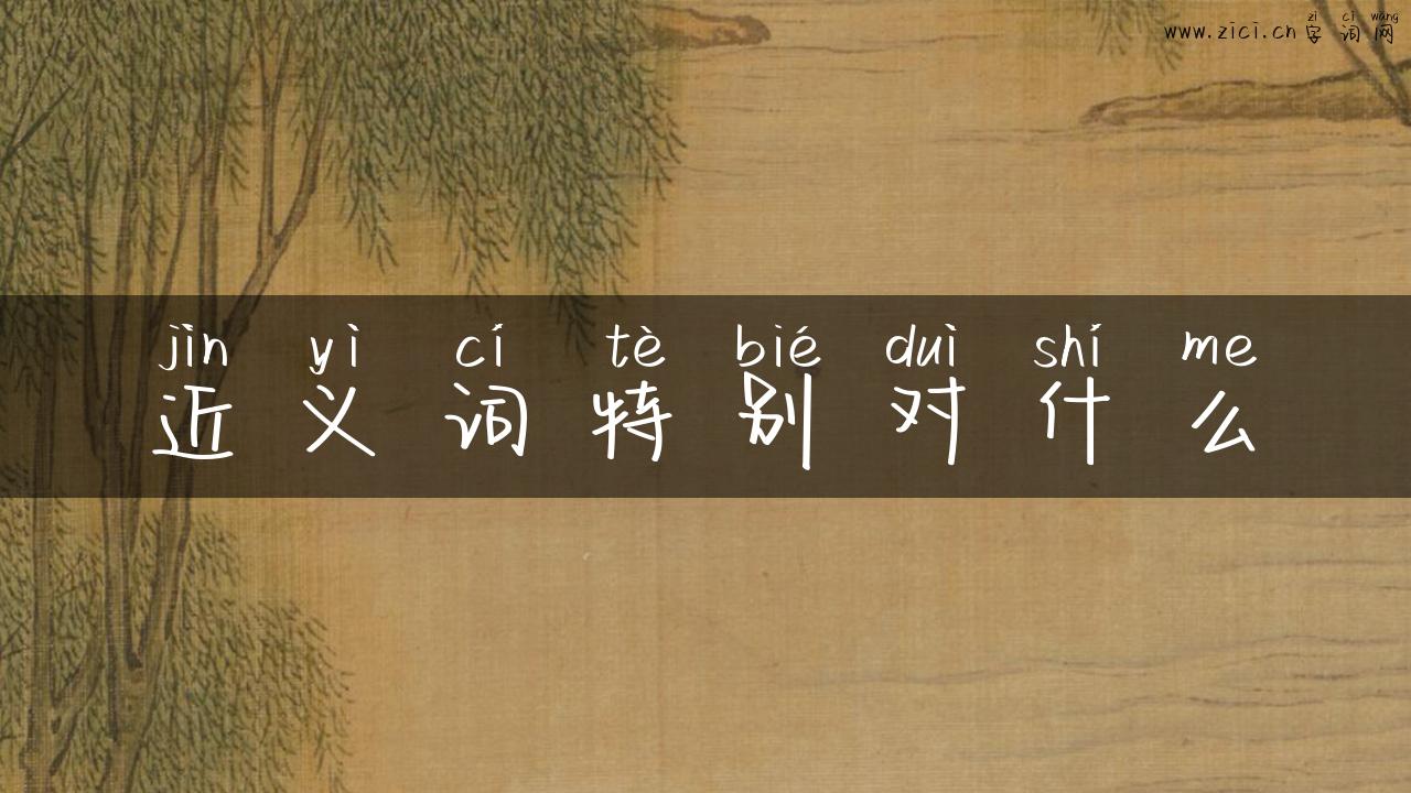 近义词特别对什么