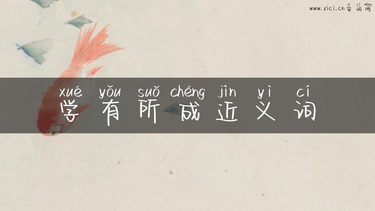 学有所成近义词