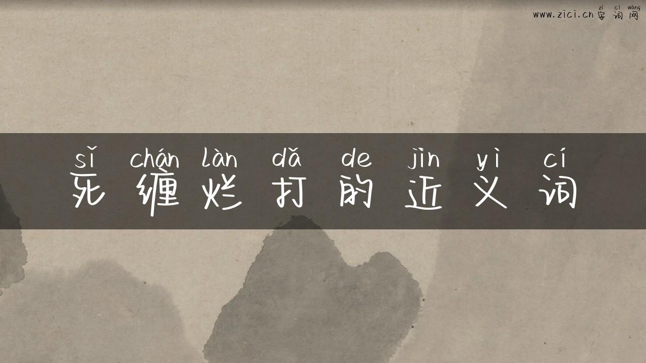 死缠烂打的近义词