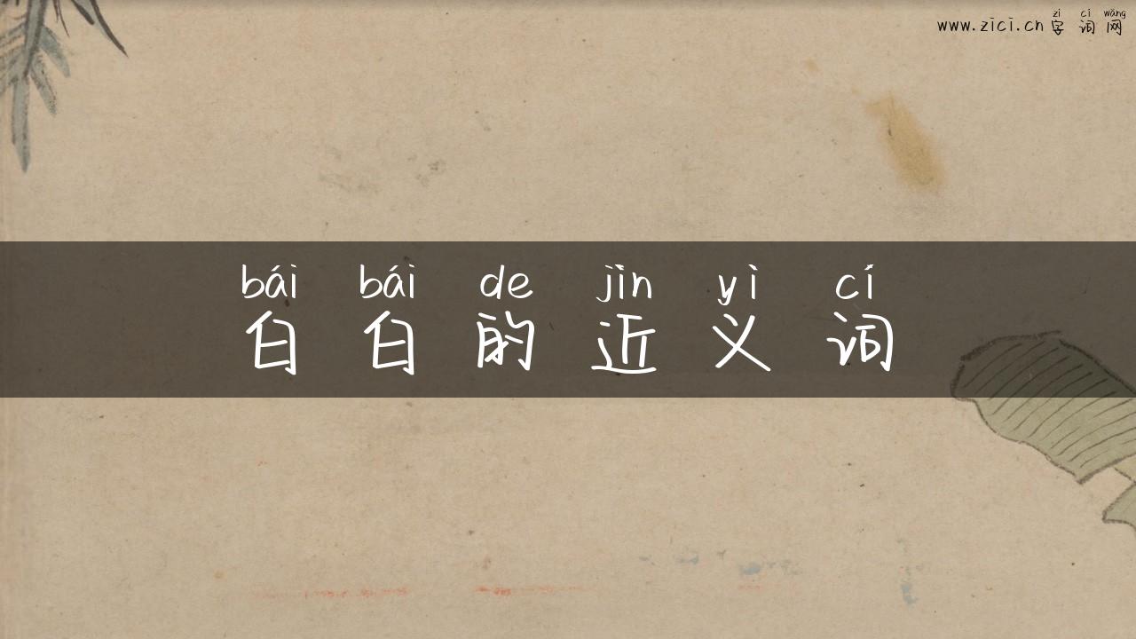 白白的近义词