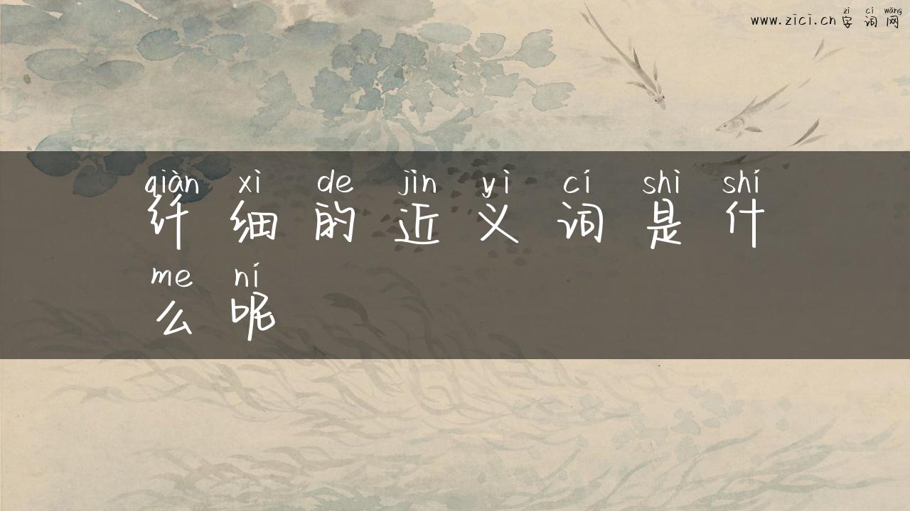 纤细的近义词是什么呢