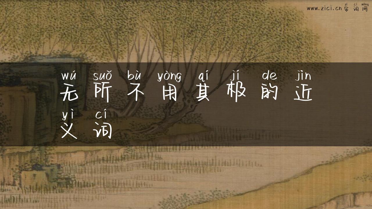无所不用其极的近义词
