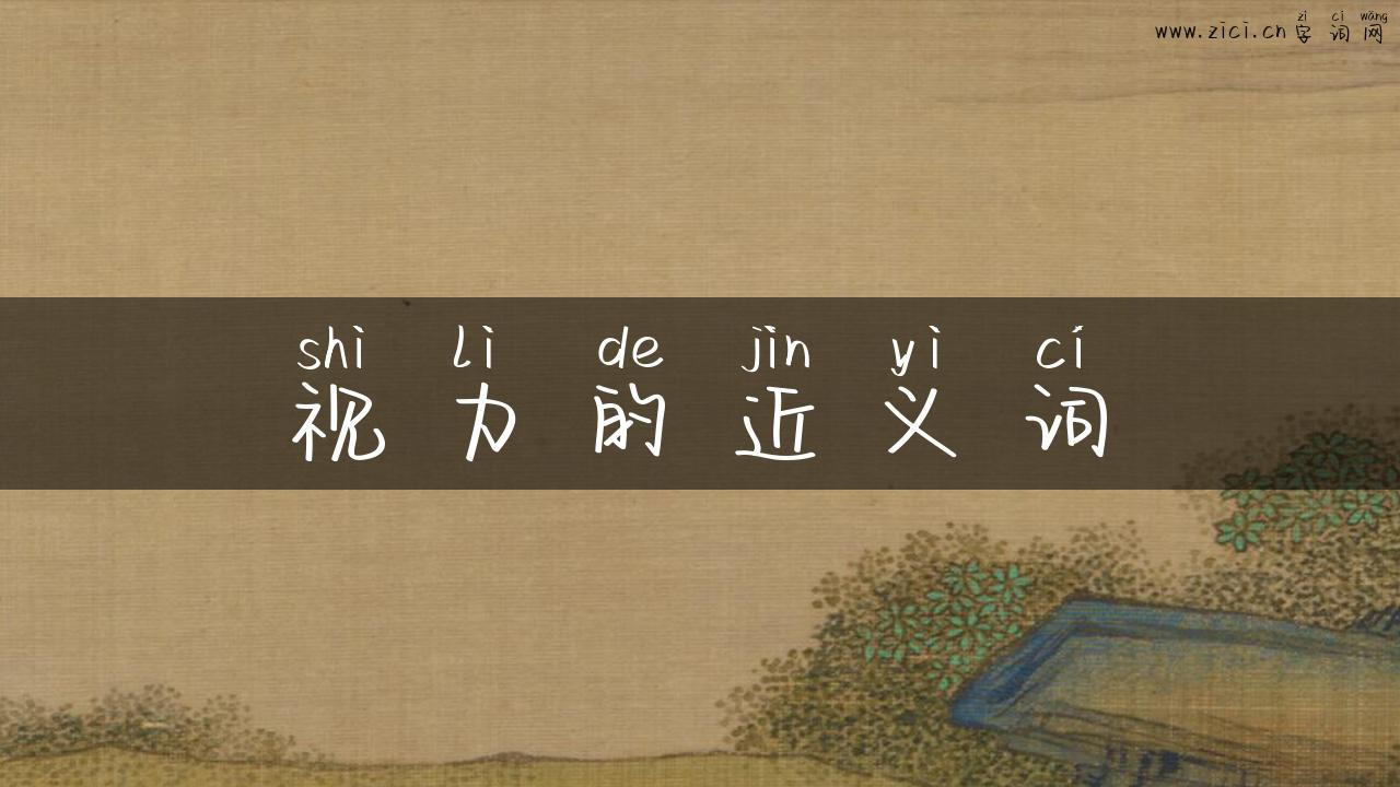 视力的近义词