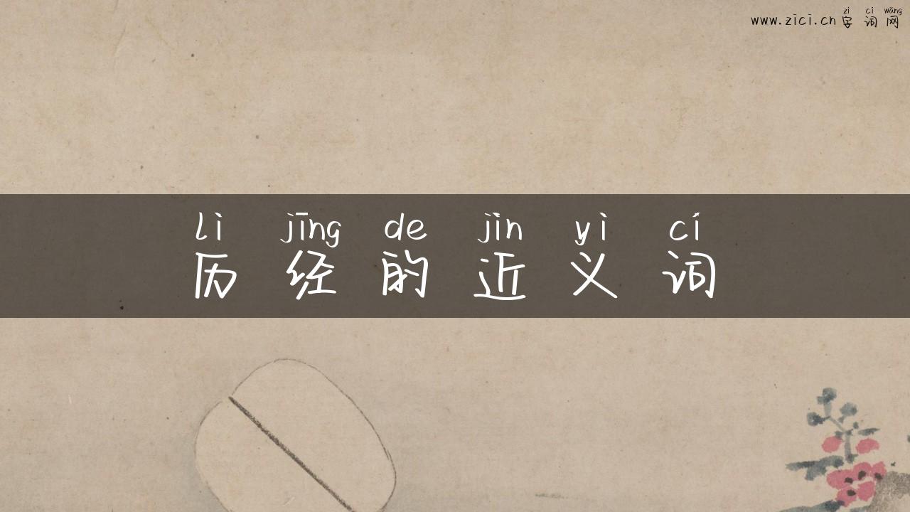 历经的近义词