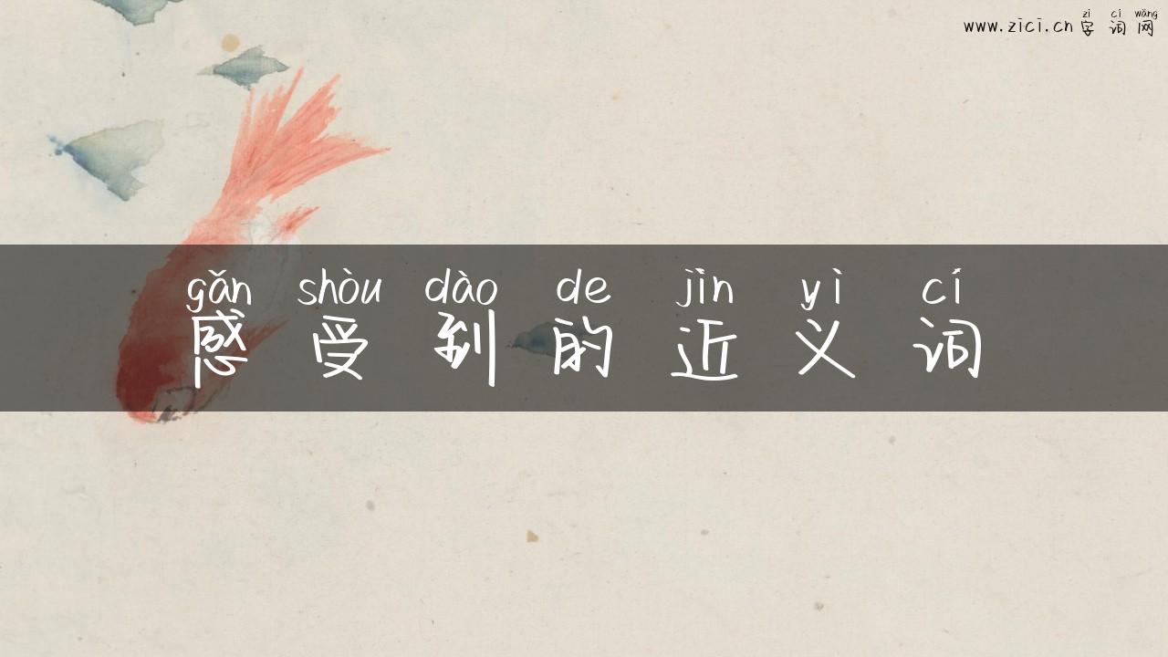 感受到的近义词