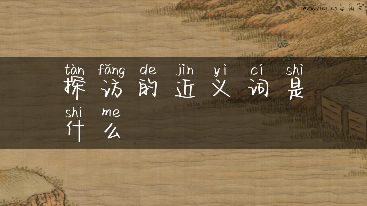 探访的近义词是什么