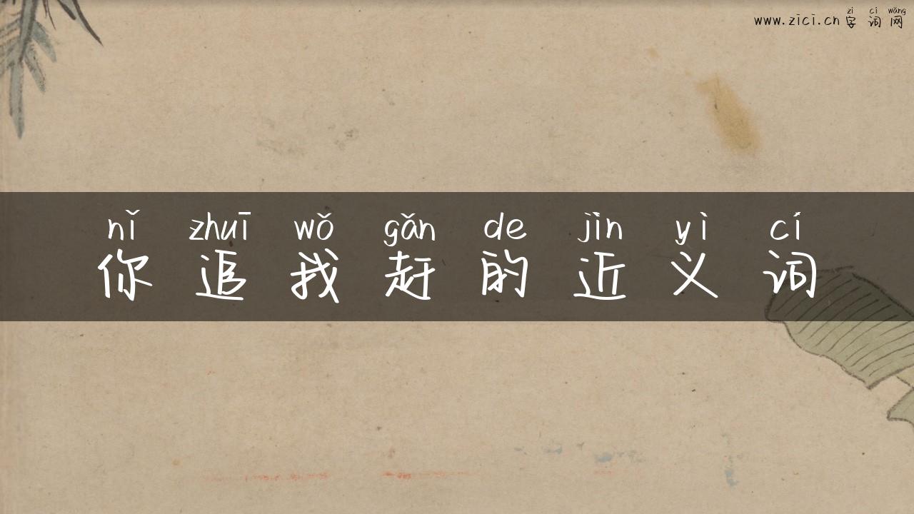 你追我赶的近义词