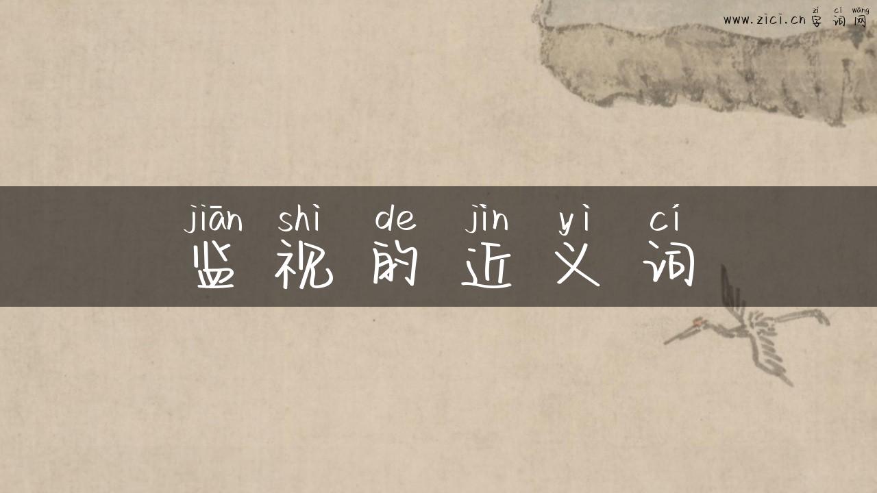 监视的近义词
