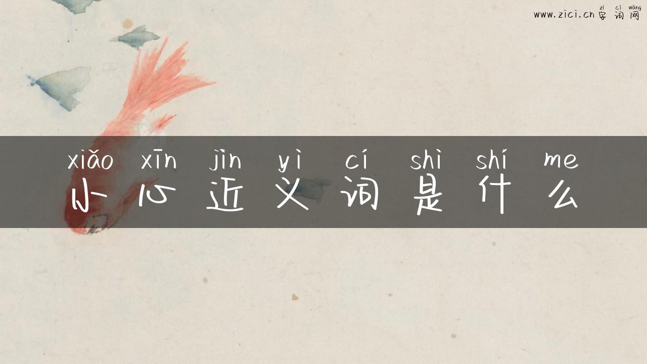 小心近义词是什么