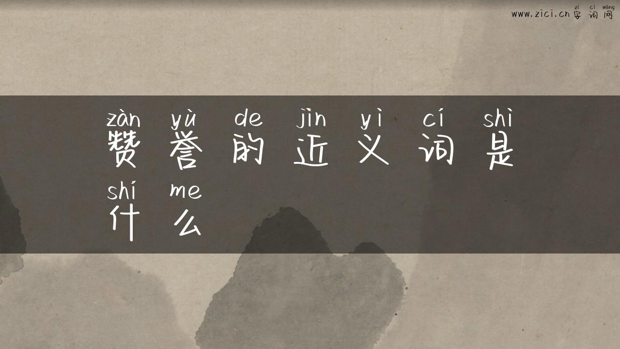 赞誉的近义词是什么