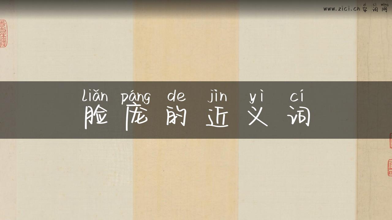 脸庞的近义词