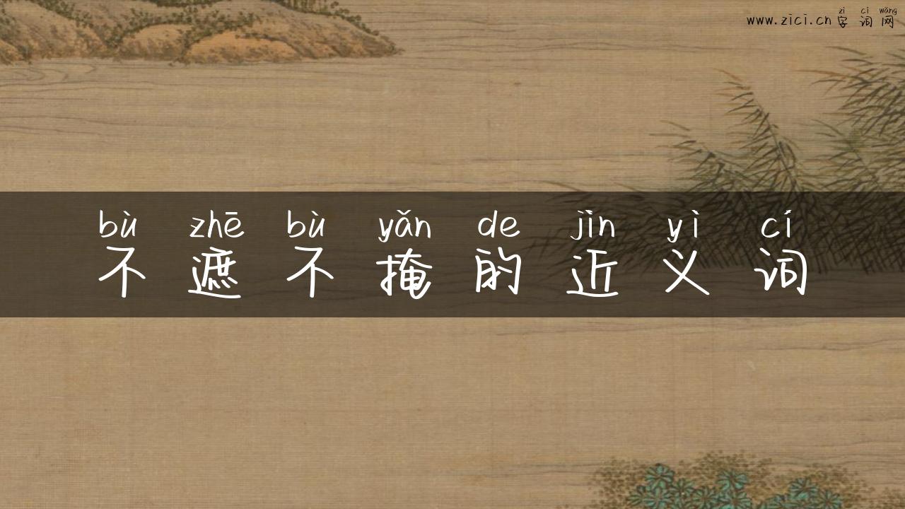 不遮不掩的近义词