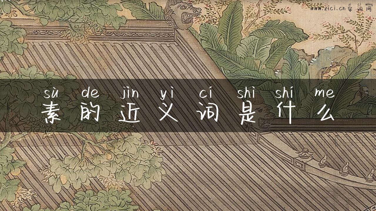 素的近义词是什么