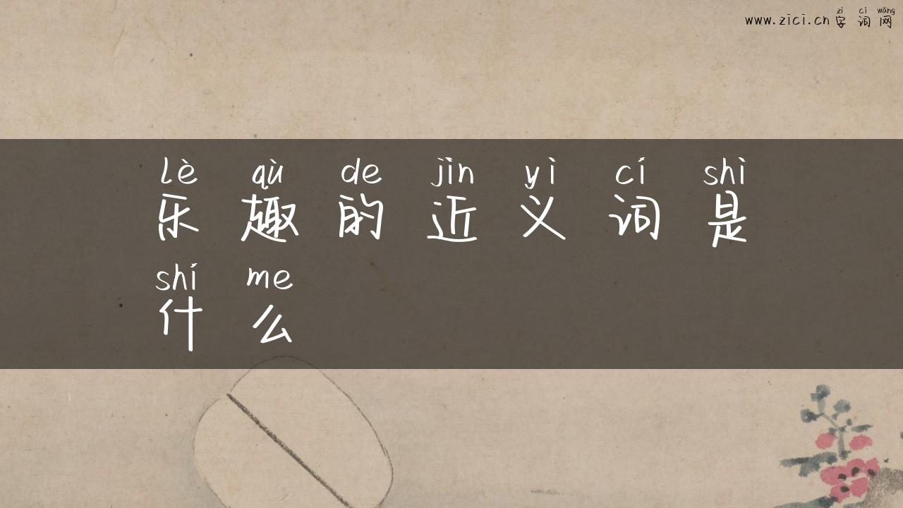 乐趣的近义词是什么