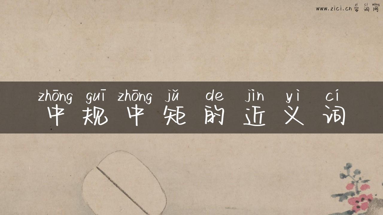 中规中矩的近义词