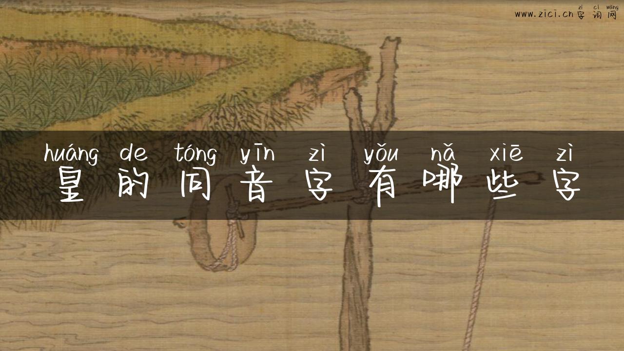 皇的同音字有哪些字