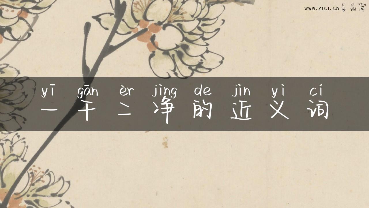 一干二净的近义词