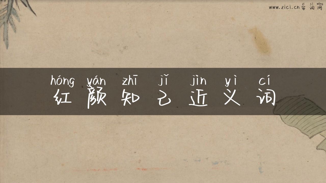红颜知己近义词