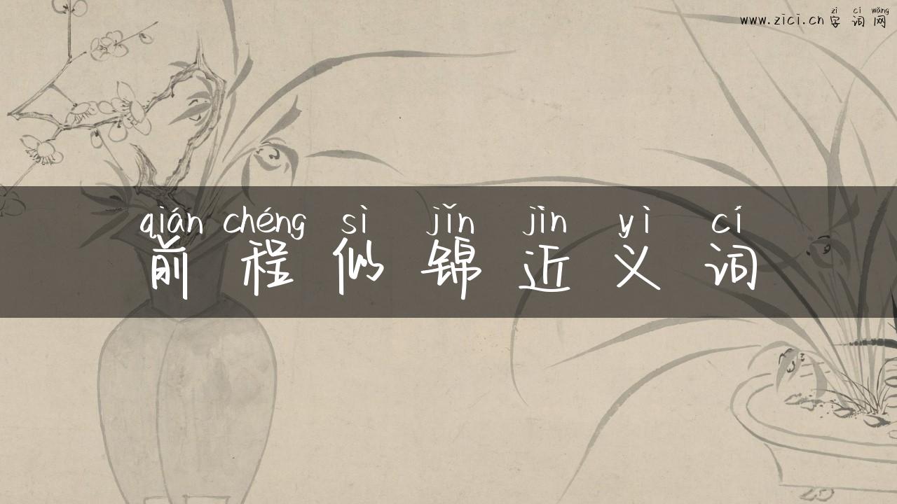 前程似锦近义词