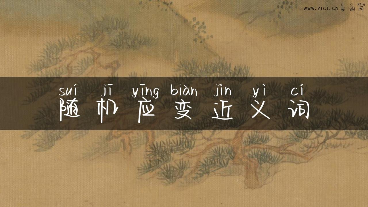 随机应变近义词