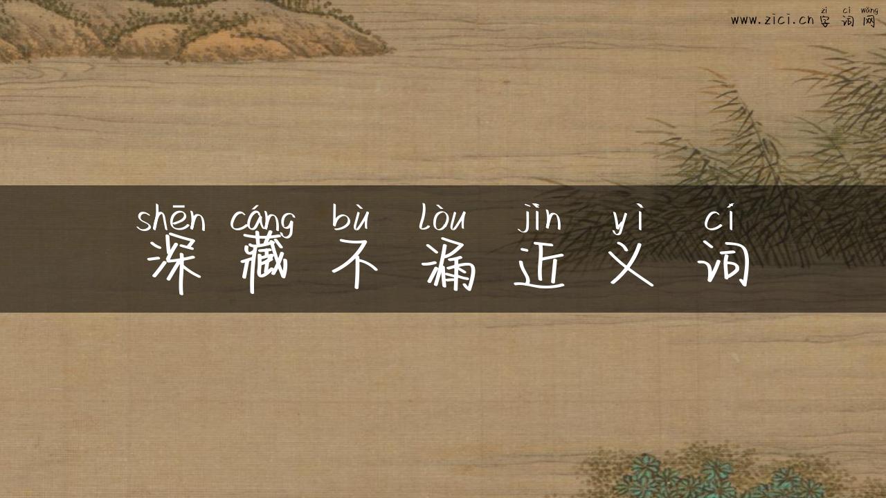 深藏不漏近义词